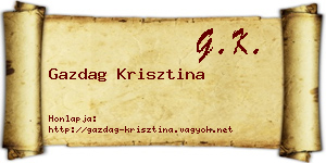 Gazdag Krisztina névjegykártya